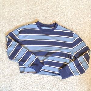 cropped striped long sleeve